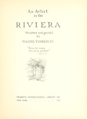 Cover of: An artist in the Riviera by Walter Tyndale