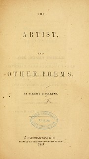 Cover of: The artist, and other poems.
