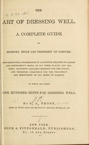 Cover of: The art of dressing well