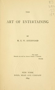 Cover of: The art of entertaining