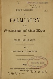 Cover of: First lessons in palmistry