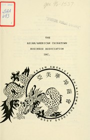 Cover of: The asian/american chinatown business association inc.