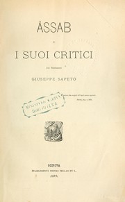 Assab e i suoi critici by Giuseppe Sapeto