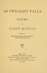 Cover of: As twilight falls, poems