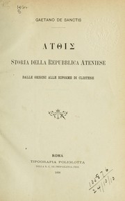 Cover of: [Athis]: storia della Repubblica Ateniese dalle origini alle riforme de Clistene