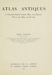 Cover of: Atlas antiquus. by Reich, Emil