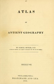 Cover of: An atlas of antient [i.e. ancient] geography by Samuel Butler