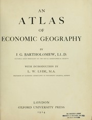 Cover of: An atlas of economic geography.