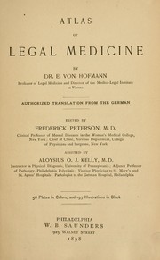 Cover of: Atlas of legal medicine