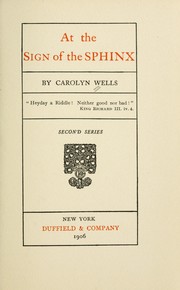 Cover of: At the sign of the Sphinx | Carolyn Wells