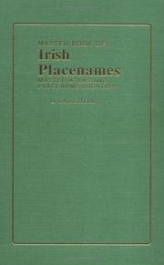 Cover of: Master Book of Irish Placenames: Master Atlas and Book of Irish Placenames