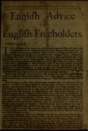 Cover of: English advice to English freeholders | 