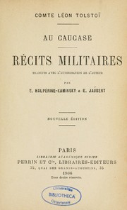 Cover of: Au Caucase: récits militaires