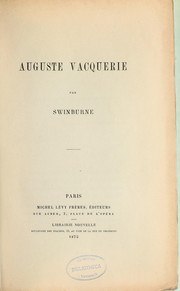 Cover of: Auguste Vacquerie