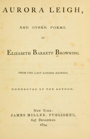 Cover of: Aurora Leigh, and other poems by Elizabeth Barrett Browning
