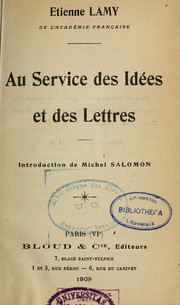 Cover of: Au service des idées et des lettres