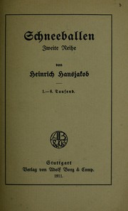 Cover of: Ausgewählte Schriften by Heinrich Hansjakob