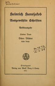 Cover of: Ausgewählte Schriften: Volksausgabe