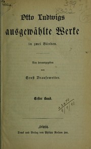 Cover of: Ausgewählte Werke by Otto Ludwig