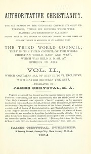 Cover of: Authoritative Christianity. by James Chrystal
