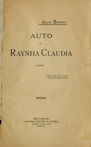 Cover of: Auto da Raynha Claudia: satyra