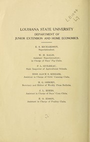 Auto-stereopticon and moving picture machine for extension service in rural schools by Louisiana state university and agricultural and mechanical college. Dept. of junior extension and home economics