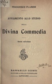Cover of: Avviamento allo studio della Divina Commedia