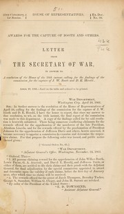 Cover of: Awards for the capture of Booth and others.