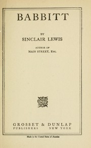 Cover of: Babbitt by Sinclair Lewis