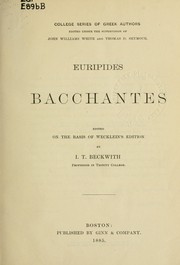 Cover of: Bacchantes by Euripides