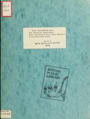 Back bay - Beacon Hill data analysis. (draft) by Boston Redevelopment Authority