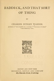 Cover of: Baddeck, and that sort of thing. by Charles Dudley Warner