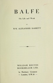 Balfe by William Alexander Barrett