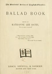 Cover of: Ballad book by Katharine Lee Bates
