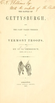 Cover of: The battle of Gettysburgh: and the part taken therein by Vermont troops.