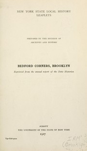 Cover of: Bedford Corners, Brooklyn | University of the State of New York. Division of Archives and History