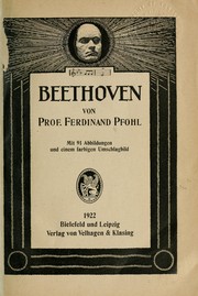 Cover of: Beethoven by Pfohl, Ferdinand