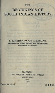 Cover of: The beginnings of South Indian history