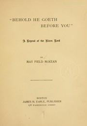 Cover of: "Behold He goeth before you": a legend of the risen Lord