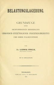 Cover of: Belastungslagerung by Ludwig Pincus