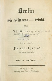 Cover of: Berlin, wie es ist und - trinkt