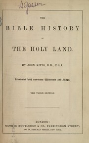 Cover of: The Bible history of the Holy Land