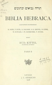 Cover of: Biblia Hebraica ...