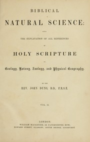 Biblical natural science by John Duns