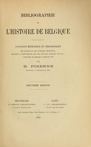 Cover of: Bibliographie de l'histoire de Belgique