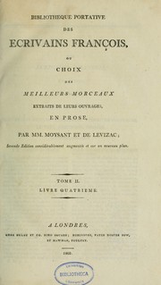 Cover of: Bibliothèque portative des écrivains françois