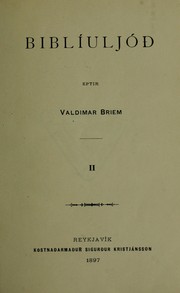 Cover of: Biblíuljóoð