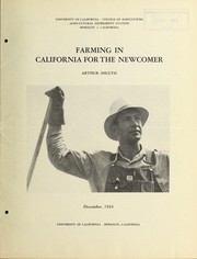 Cover of: Farming in California for the newcomer | Arthur Shultis