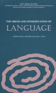 Cover of: The Origin and Diversification of Language