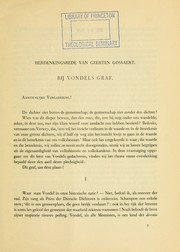 Cover of: Bij Vondels graf by Frederik Carel Gerretson